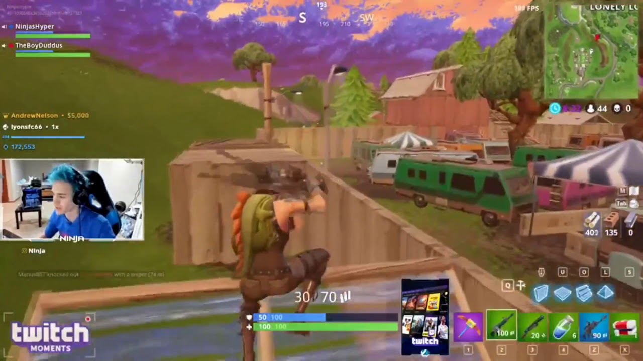 Ninja Plays with DRAKE Fortnite battle Royale!!! DRAKE sings GODS PLAN in Stream !!!