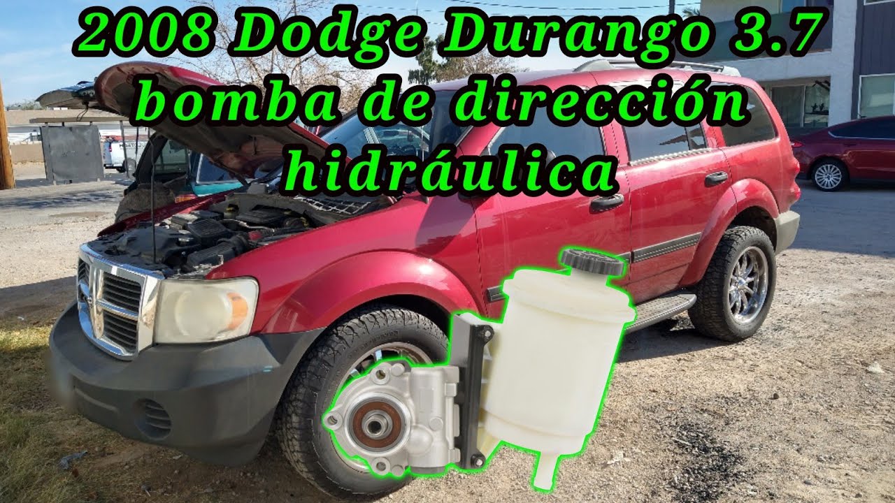 2008 Dodge Durango 3.7 Cómo cambiar la bomba de dirección hidráulica ( power steering pump )