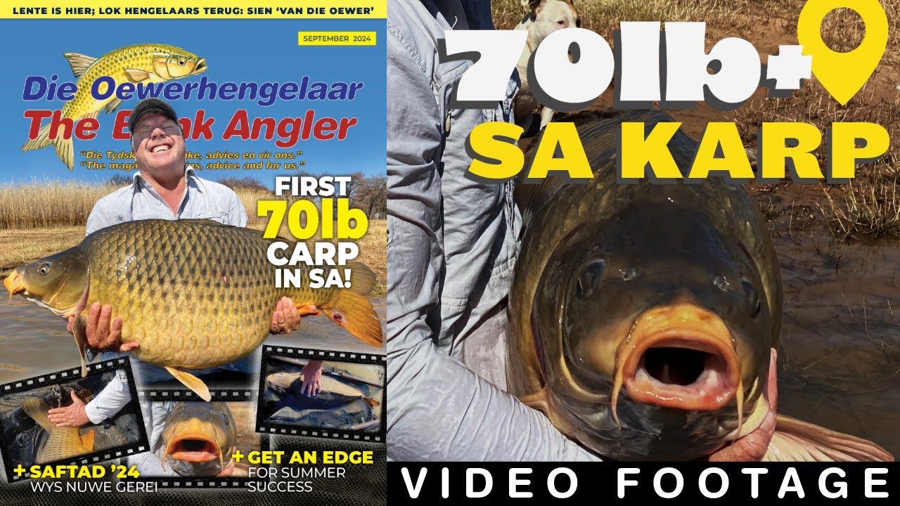 1st Time Ever 70lb Carp in SA Waters! | Full story in description link.