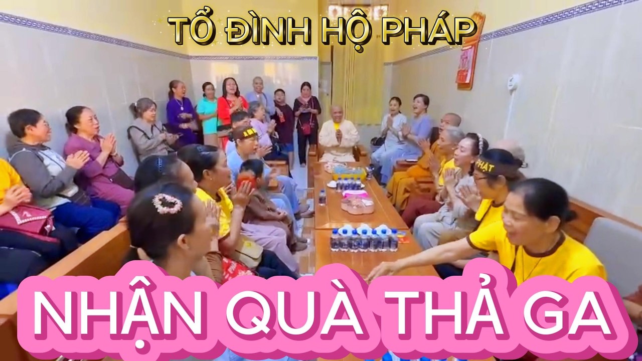CỘNG TU ĐẦU NĂM VỀ CHÙA NHẬN QUÀ THẢ GA