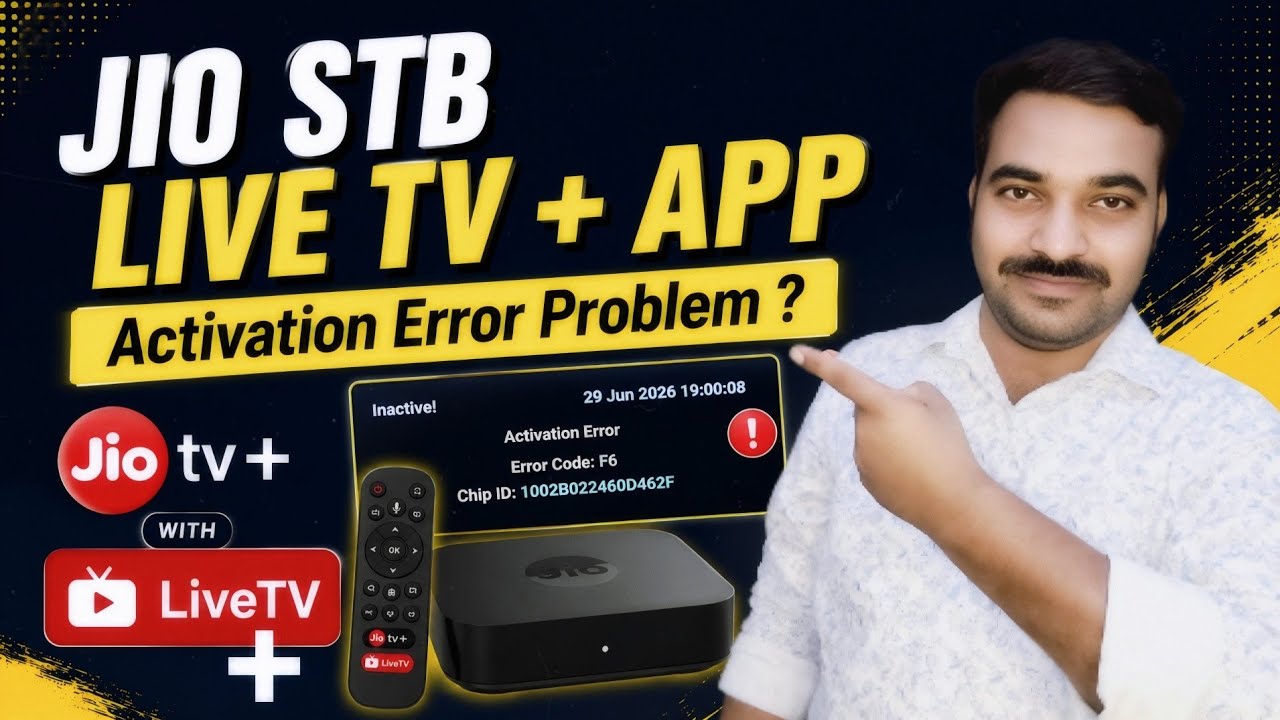 Activation Error in Jio STB Live TV+ App? 😲 Solution for F6 Error!
