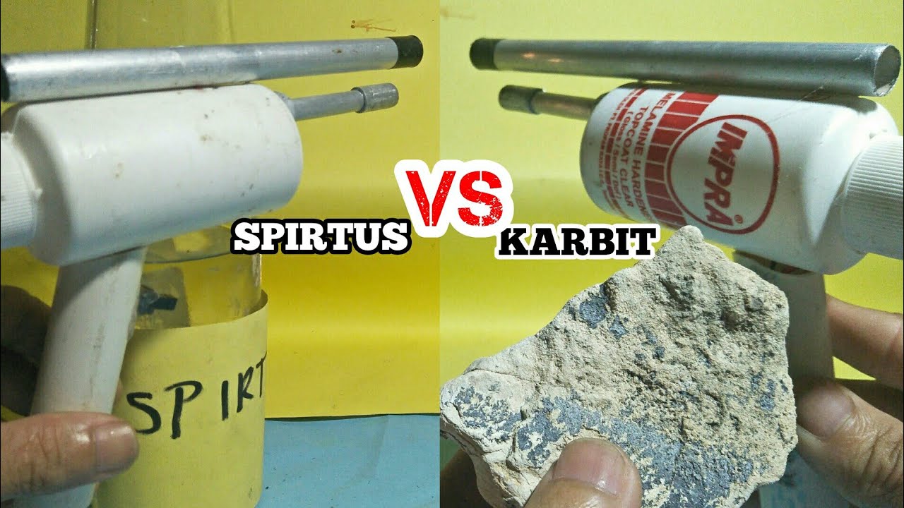 Tes kekuatan senapan spirtus dan senapan karbit.mana yang menang