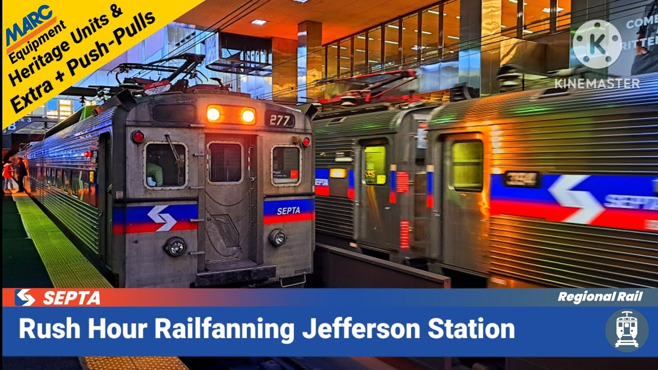 Regional Rail Rush Hour Around Jefferson Station - Market East