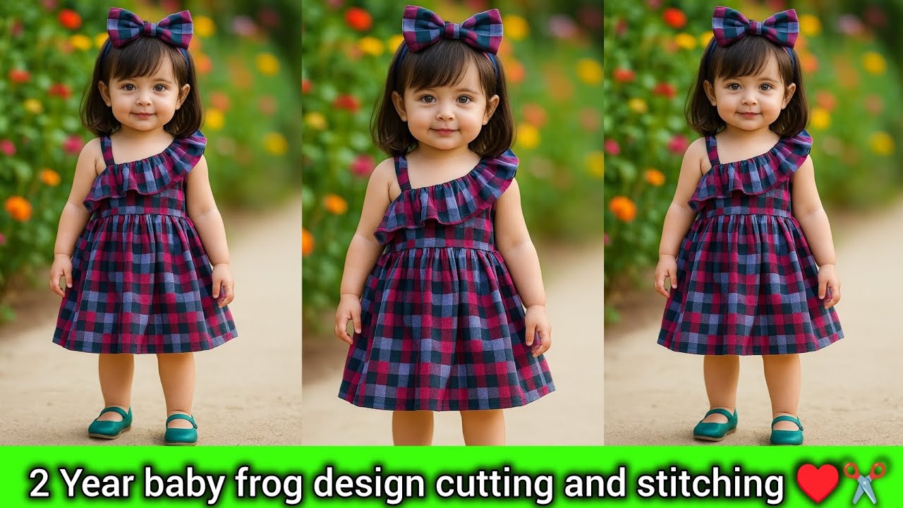 2Year baby for Summer baby frock design makingএই গরমের জন্য অনেক আরামদায়ক ডিজাইন জামা কাটিং ও সেলাই