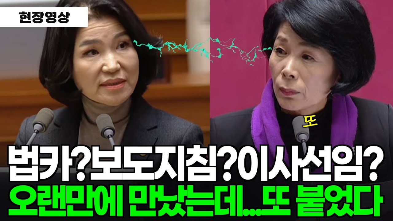 오랜만에...또 붙었다, 법카, 보도지침, 이사선임...이진숙위원장과 최민희의원