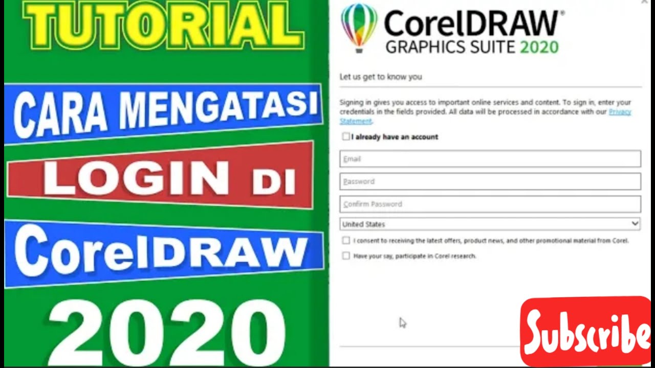 langkah/Cara Menghilangkan LOGIN AKUN Pada applikasi COREL DRAW 2020
