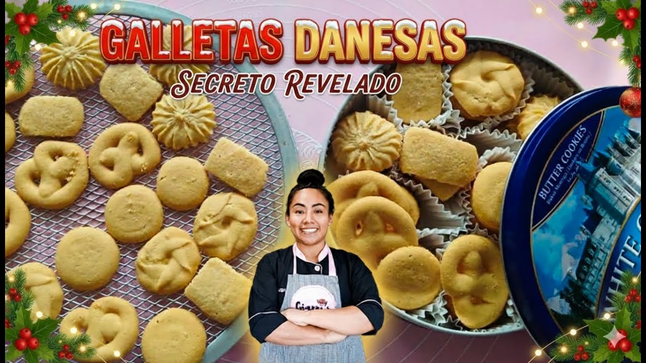 Cómo hacer Galletas Danesas o GALLETAS NAVIDEÑAS Receta Fácil - Receta Navideña