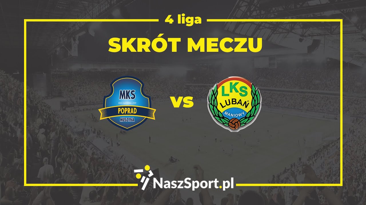 Skrót meczu: Poprad Muszyna - Lubań Maniowy 2-1 (1-1), 4 liga małopolska