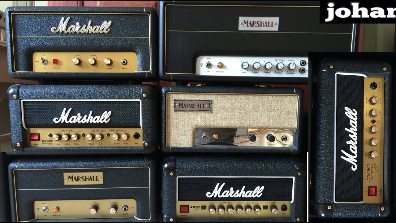 7 Marshall 50th Anniversary 1 Watt Amps Comparison - JTM1 vs JMP1 vs JTM145 vs JCM1 vs DSL1 vs JVM1