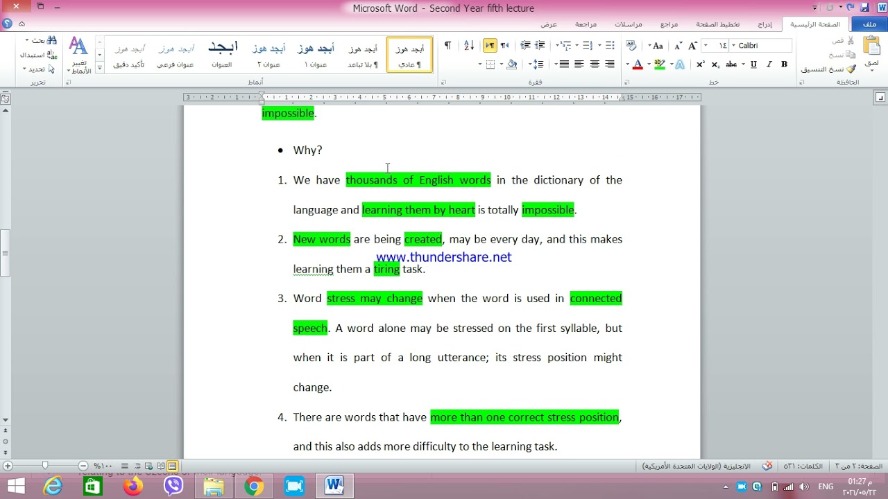 Stress placement on English Simple Words
