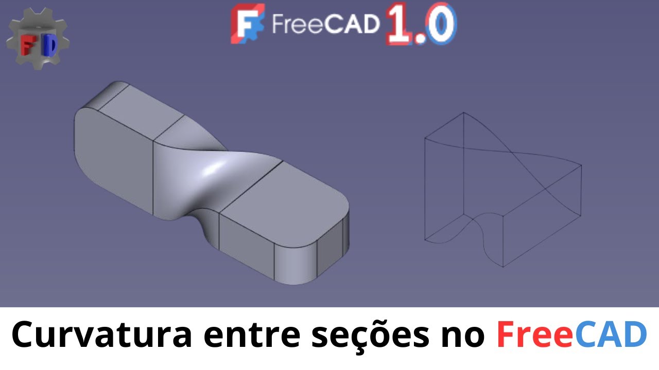 Peça com superfície curva no FreeCAD – Bancada Curves passo a passo