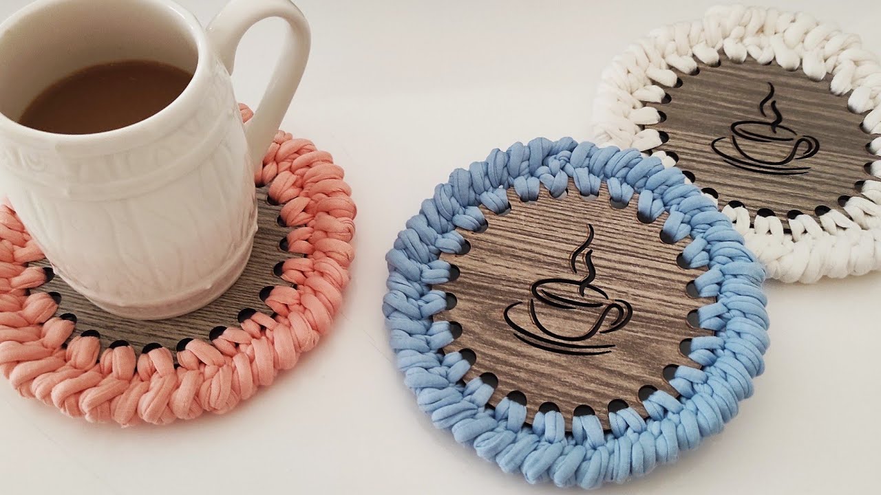 How to crochet coaster ~ easy crochet knitting coasters for beginners ~ crochet coaster