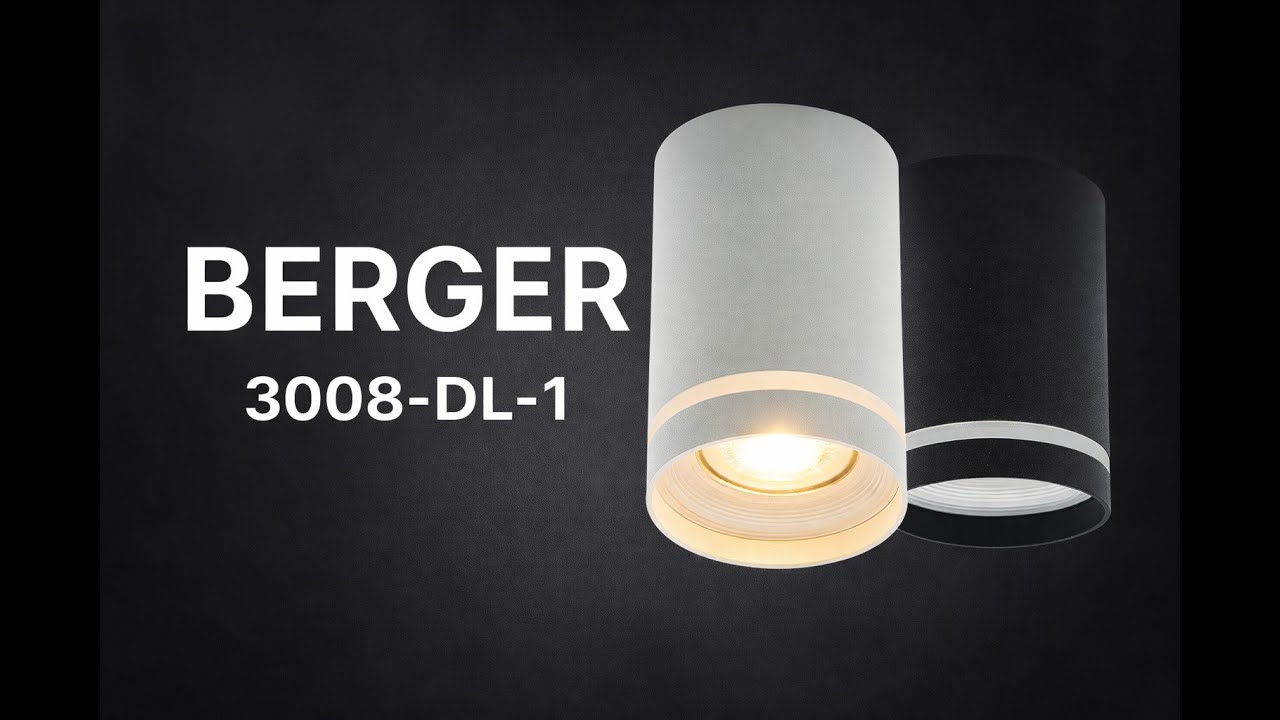 Berger 3008 — nowoczesny spot LED GU10 z akrylowym kloszem