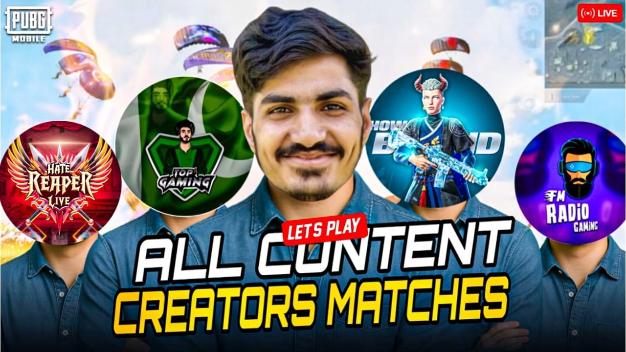 LETS PLAY ALL CONTENT CREATORS MATCHES WITH HEAVY MAMLAAT |  YO BRAND LIVE | PUBG STREAM
