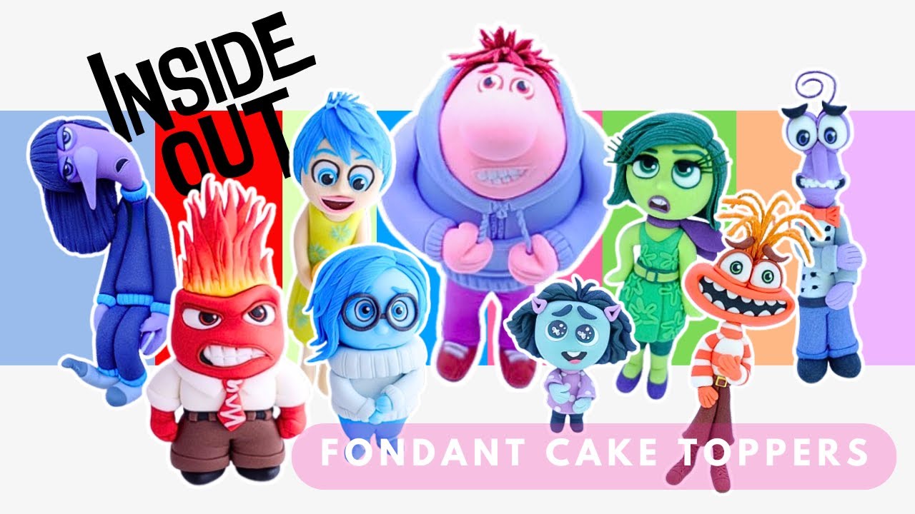 9 in 1 Compilation | INSIDE OUT Theme | Fondant Cake Topper