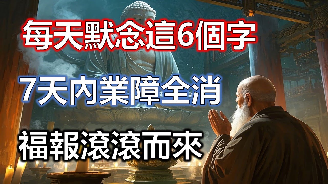 每天默念這6個字，7天內業障全消，福報滾滾而來！#佛學#智慧#因果