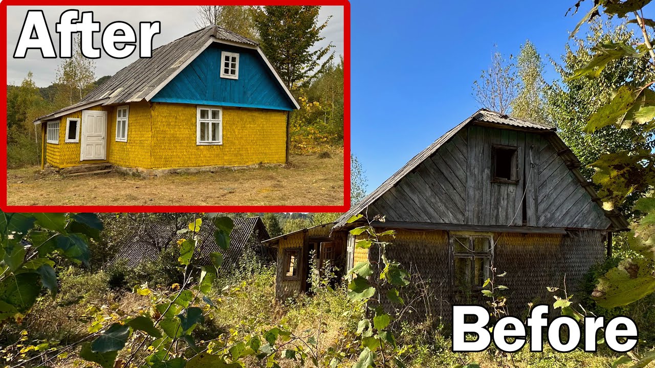 Restoration of a 50-year-old dacha in the mountains. Start to Finish