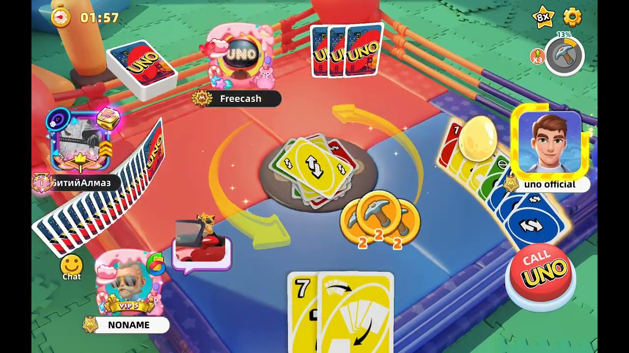 UNO! MOBILE GAME! SIDE 2 SIDE! (playing with uno official!) (SORRY BUT NOT VOICED)