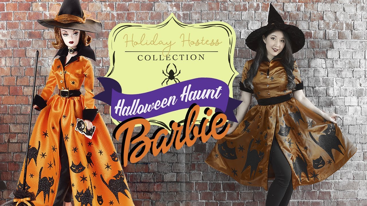Making Halloween Haunt Barbie Costume using only fabrics in My Stash | Sewing and crafting vlog
