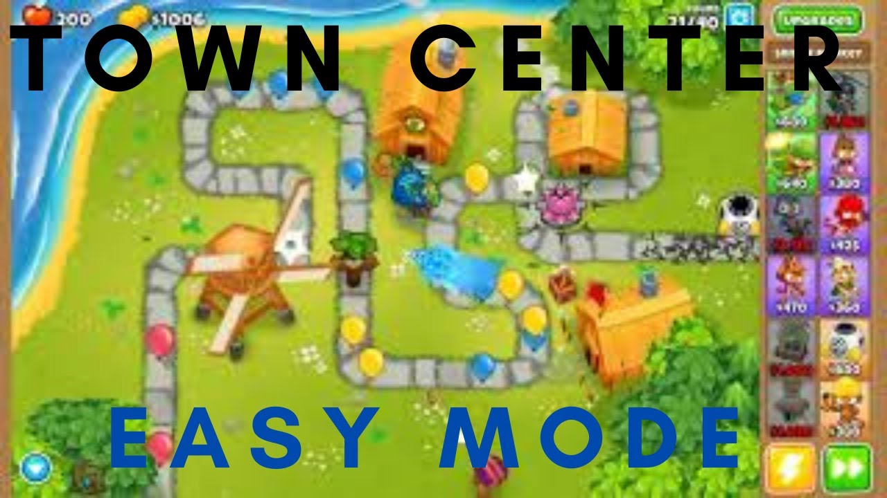 btd 6 how to beat town center easy mode