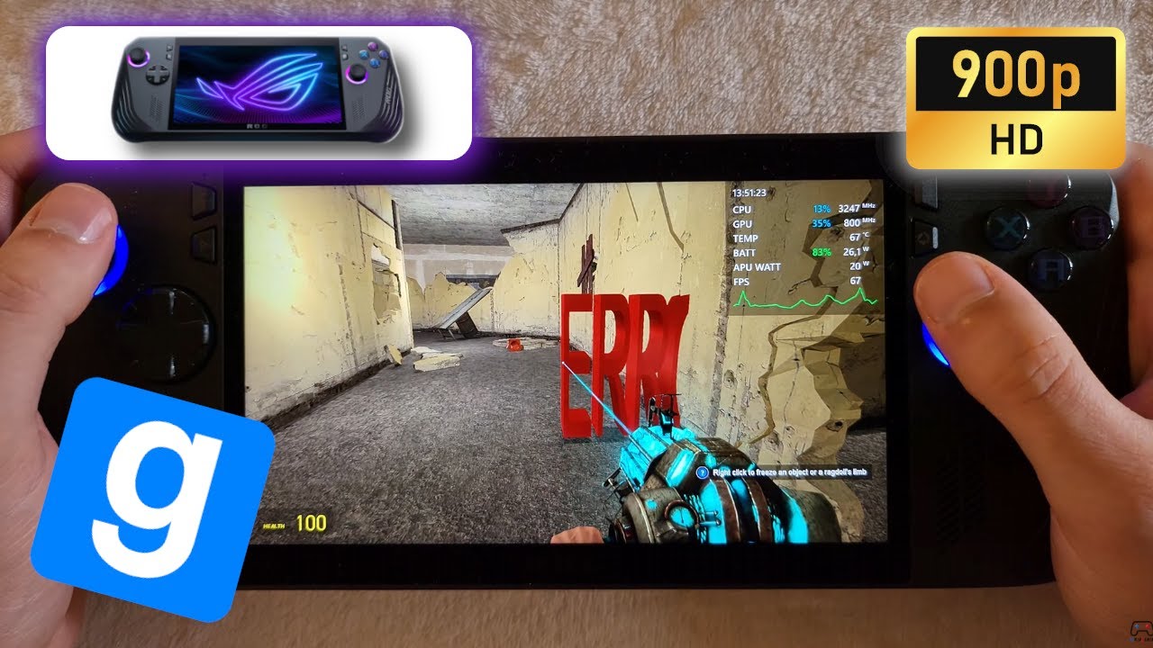 ASUS ROG Ally X | Garrys Mod | 900p | High settings