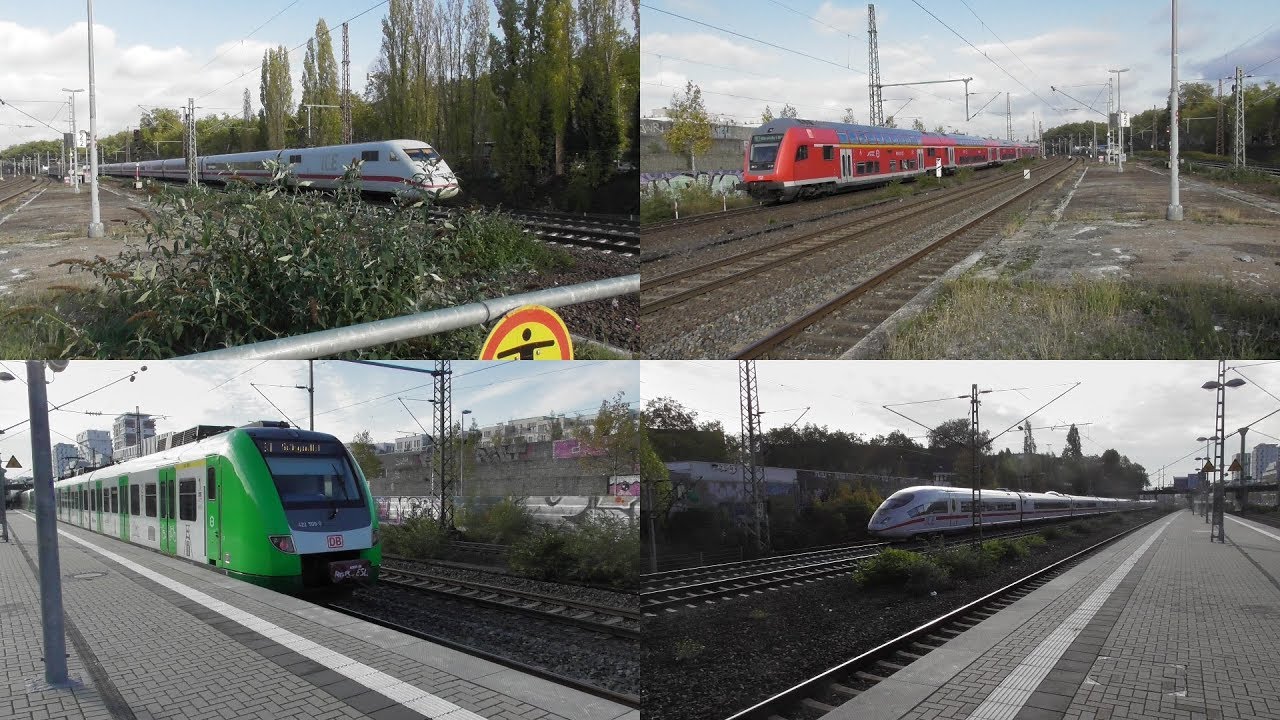 S-Bahnhof Düsseldorf-Zoo mit ICE 2&3,Regionalexpress und S-Bahn