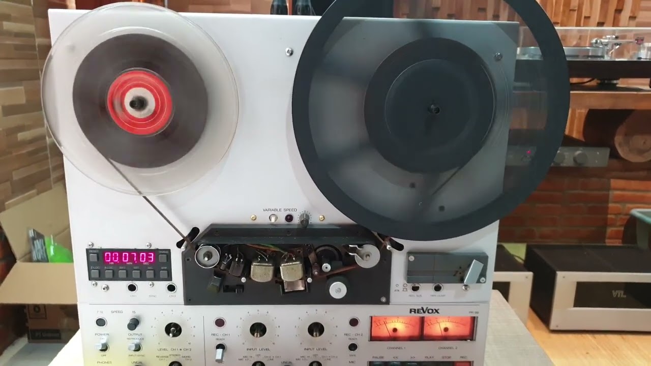 Test Revox PR99 MKII HSS after repair , recapping and overhoul reel motor and new break tape. 