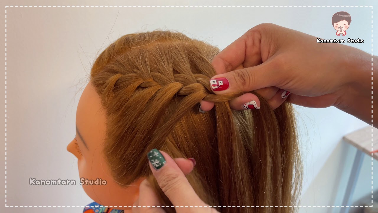 Hairstyle ถักเปียสองข้าง ไปโรงเรียน สอนถักเปียง่ายๆ Kanomtarn Studio