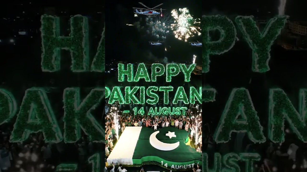 🌙✨ Happy Independence Day Pakistan 14 August | Fireworks, Jets & Celebrations 🇵🇰🎇