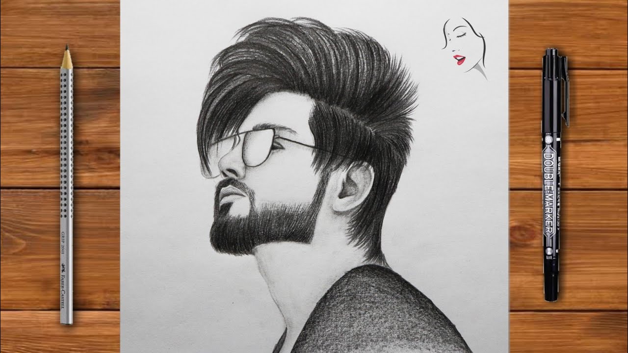 How to Draw a Boy Easy | A Boy with beautiful hair Pencil sketch Drawing | The Crazy Sketcher