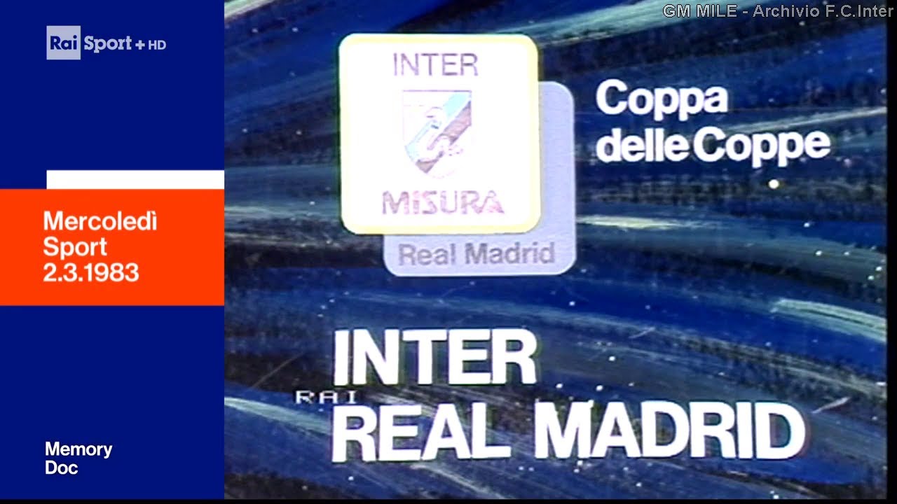 1982-83 (4' And Coppa delle Coppe - 02-03-1983) INTER-Real Madrid 1-1 Sintesi 13 Minuti RaiSport+HD