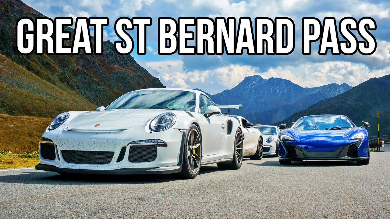 Epic Alpine Drive: Supercars Conquer Great St Bernard Pass (GT3 RS, 650S, AMG, and Lotus)