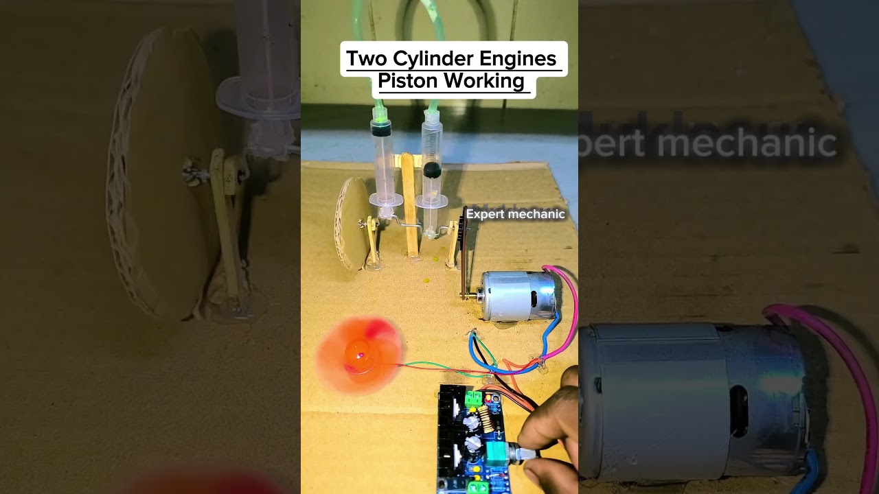 Two cylinder engines dc motor #trending #youtubeshorts #shorts #diy #diycrafts #ytshorts #video