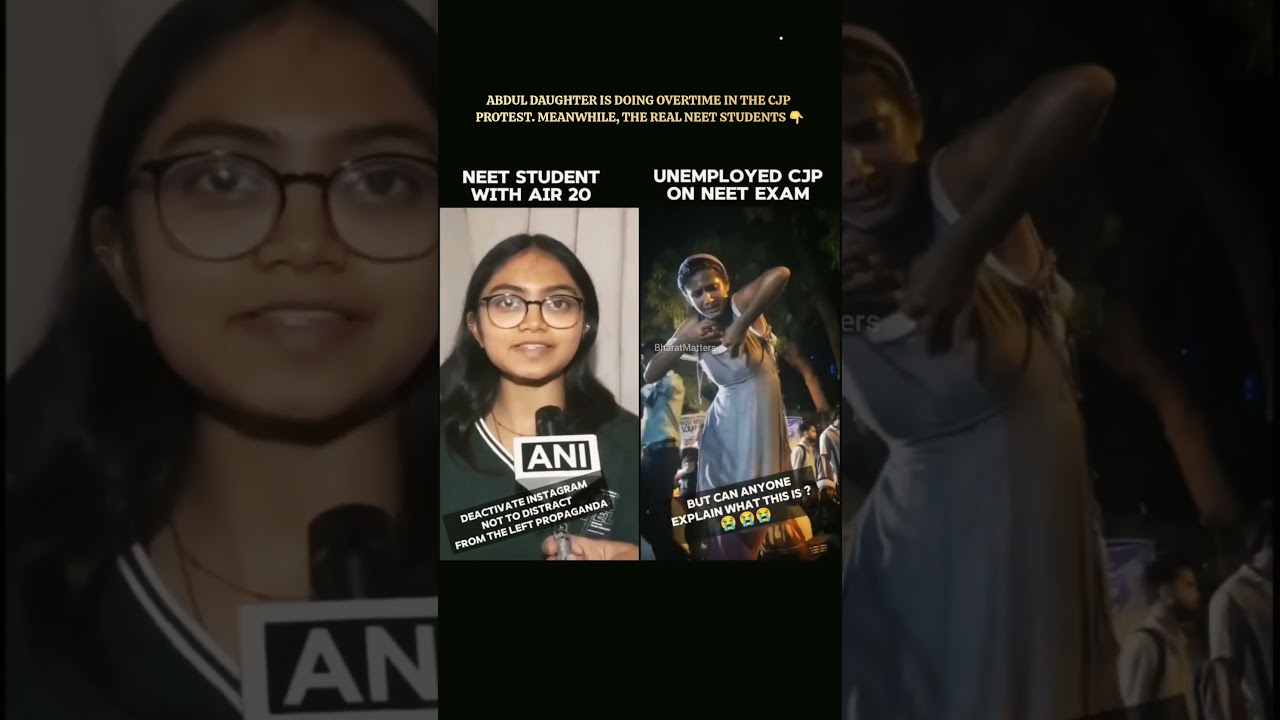 Real NEET Aspirants vs Abdul's daughter overtime at protest🤯 #cjpprotest