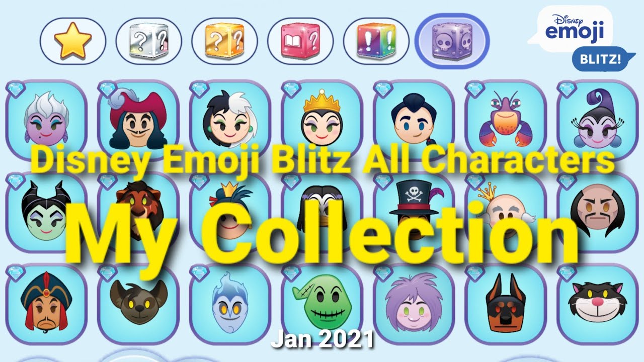 Disney Emoji Blitz All Characters - My Collection (01/2021)