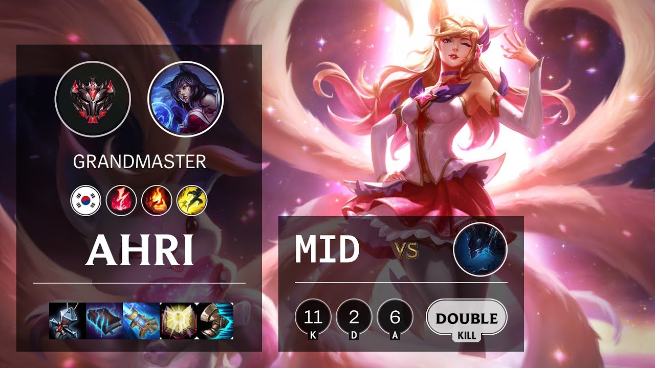 Ahri Mid vs Nocturne - KR Grandmaster Patch 10.15