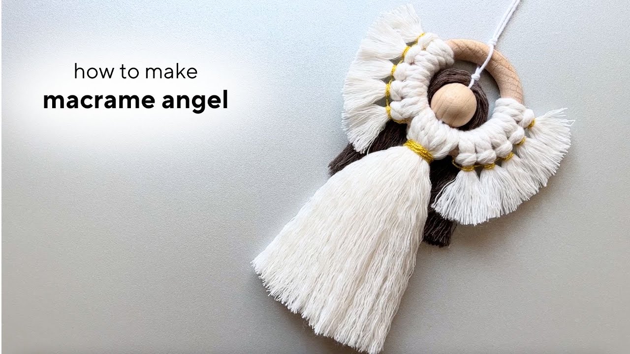 Macrame Angel, Macrame tutorial, DIY macrame ornament