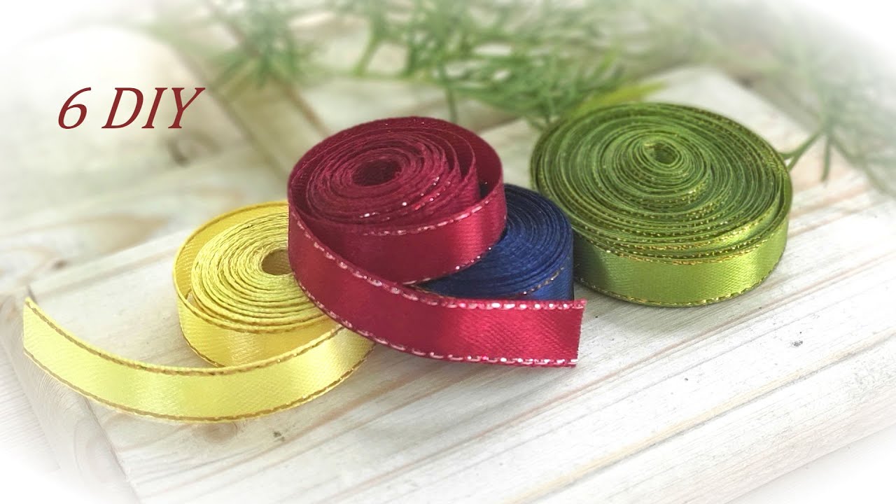 6 DIY Beautiful Crafts from Narrow Satin Ribbons 🌼 6 Красивых Идей канзаши из узких лент