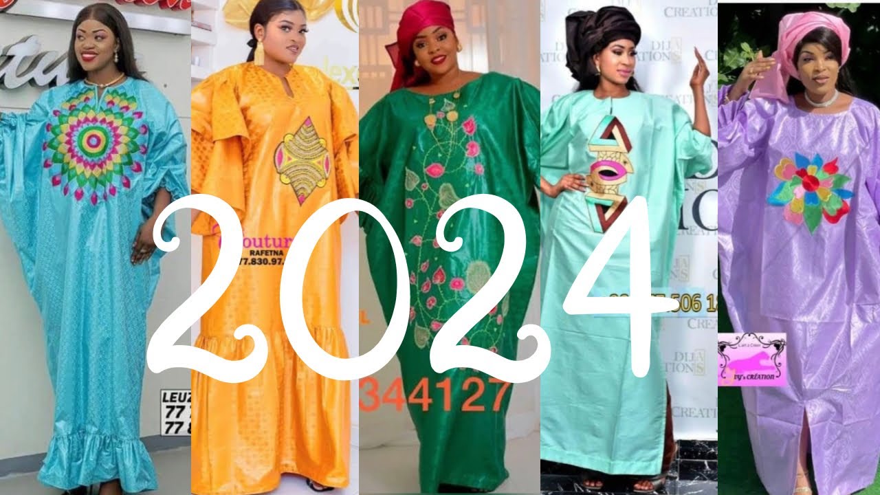 🔥Nouvelle tendance de #boubou #sénégalais brodés en bazin riche et Getzner 2024