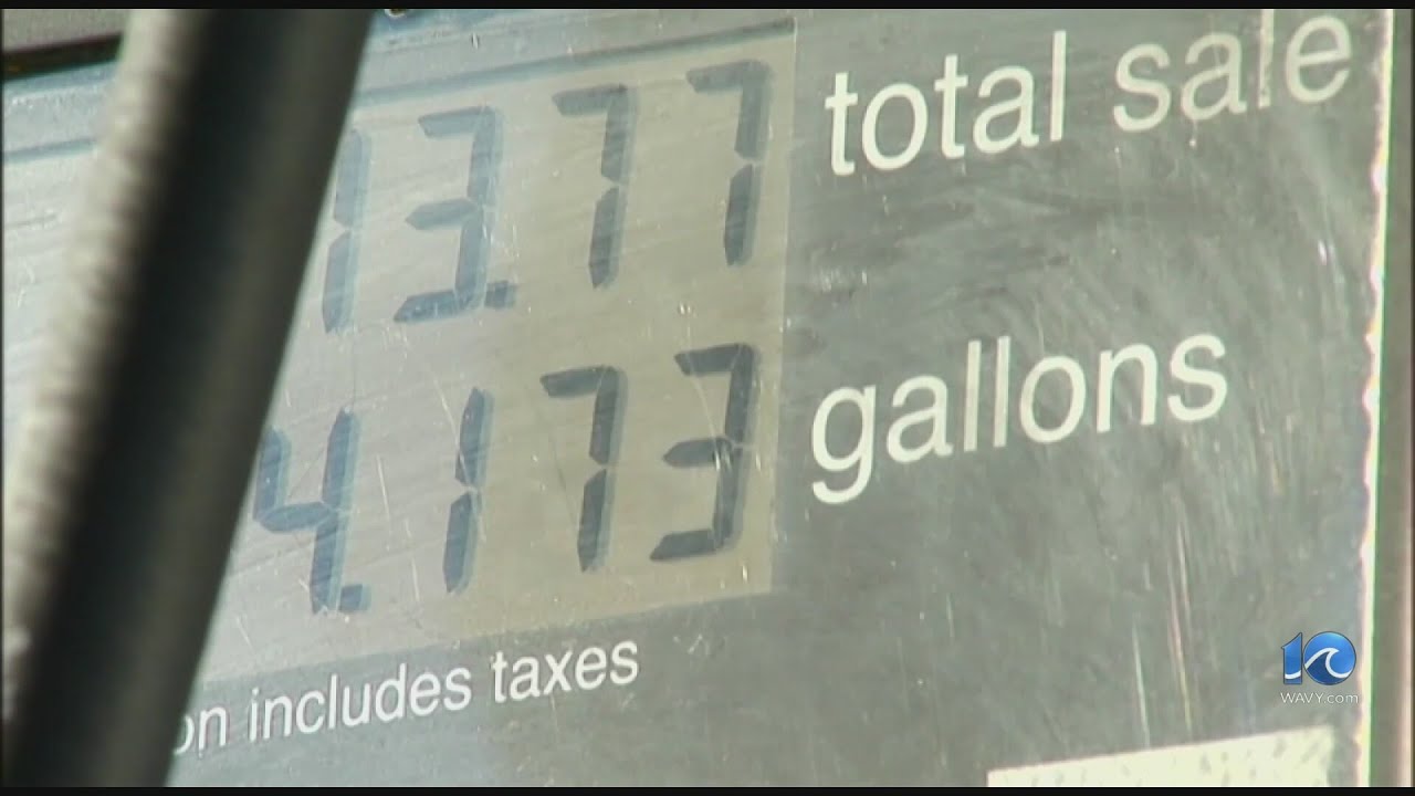 Цены на бензин в регионе Хэмптон-Роудс приближаются к отметке в четыре доллара.