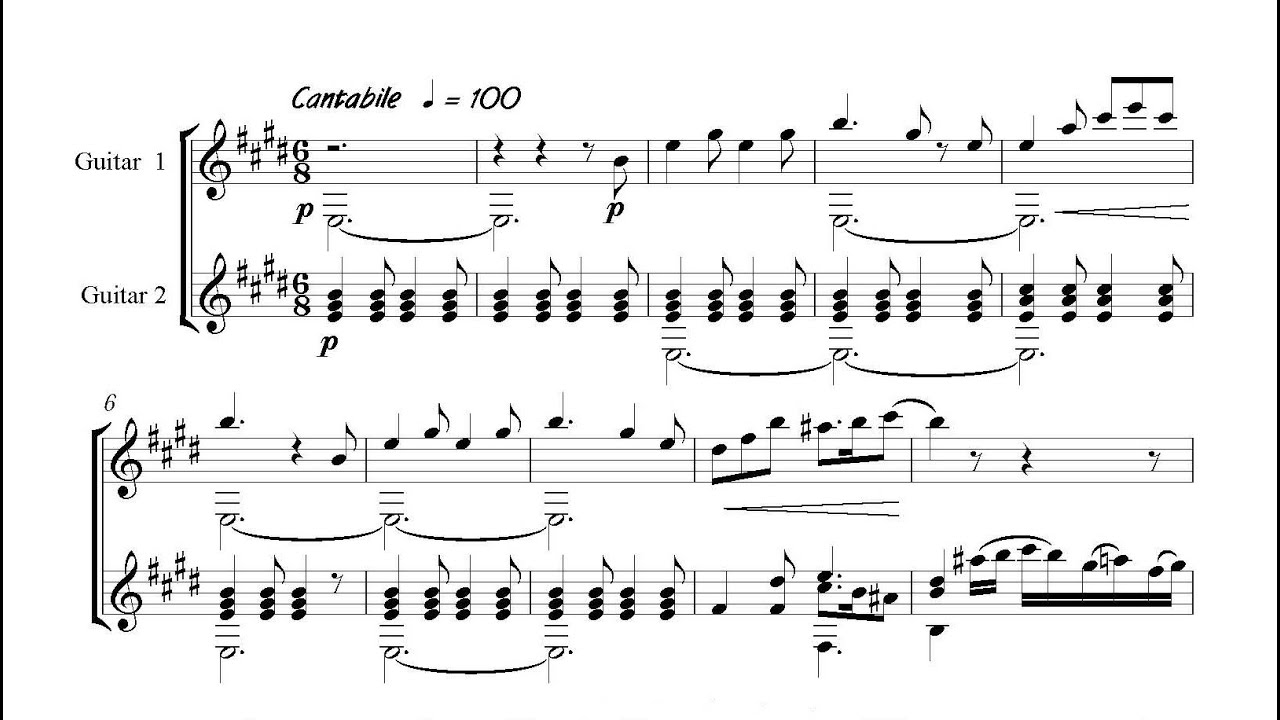 Cantabile (Duo) from Encouragement by F. Sor