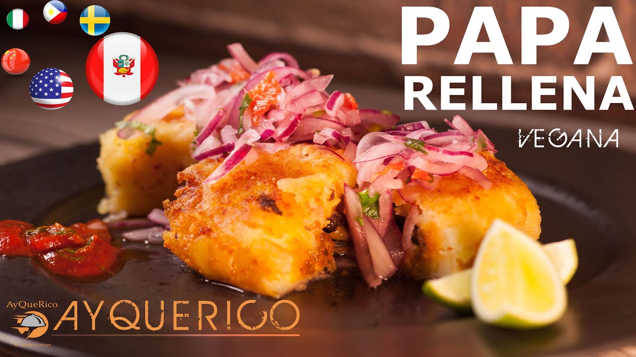 PAPA RELLENA VEGANA con SABOR CRIOLLO