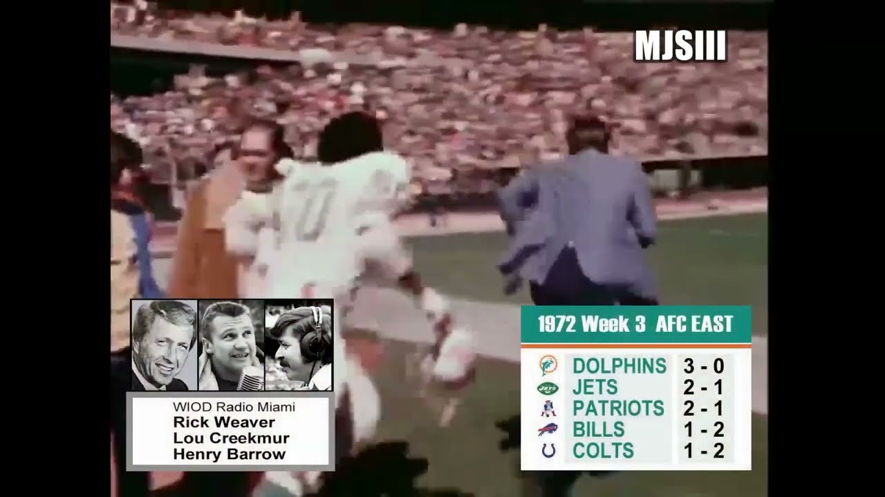 1972 week 4 Miami Dolphins at New York Jets Radio