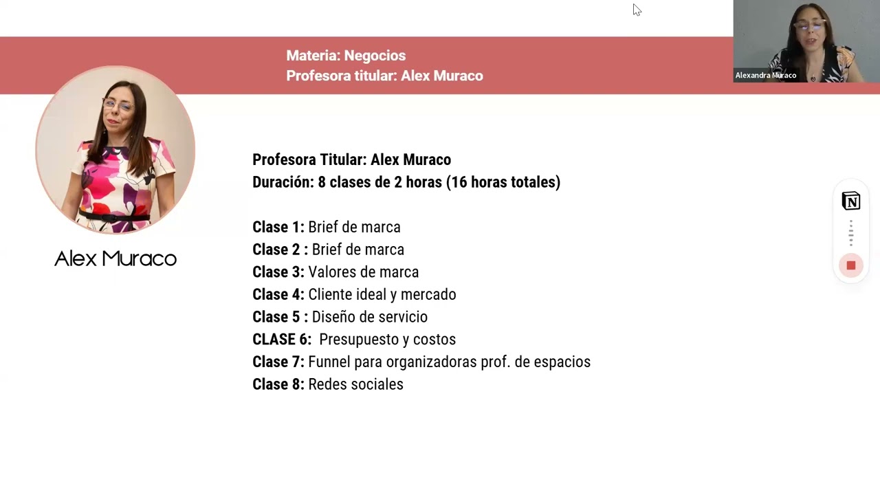 Charla informtaiva Certificacion organizacion espacios unica en latinoamerica!