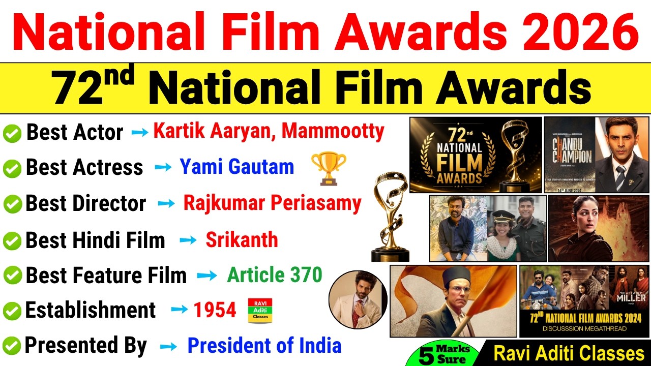 72nd National Film Awards 2026 | Awards & Honours 2026 | Current Affairs 2026 All Film Awards