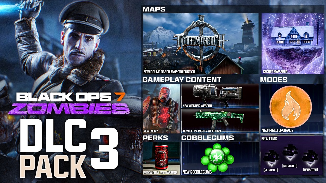BLACK OPS 7 ZOMBIES DLC 3: ВСЁ, ЧТО НА СЕЙЧАС ИЗВЕСТНО! (Totenreich)