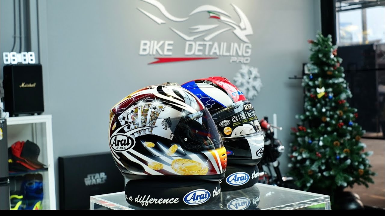 ส่งงาน‼️”Full Detailing” Arai Rapis R Koyama “PPF Warp” Arai Rx7x HRC Honda CBR จบเลี่ยมทั้งคู่😍