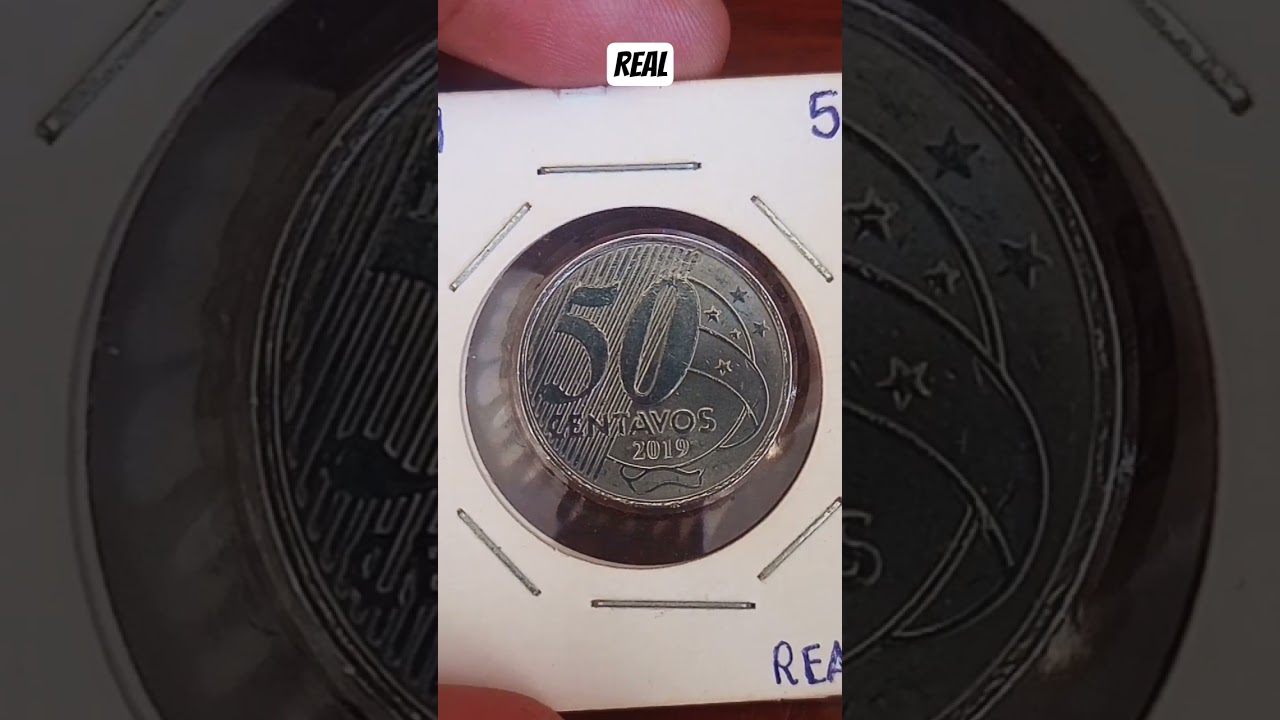 Moeda de 50 centavos do Brasil #numism&aacute;tica #moedas #colecionismo #brasil #curiosidades #coin