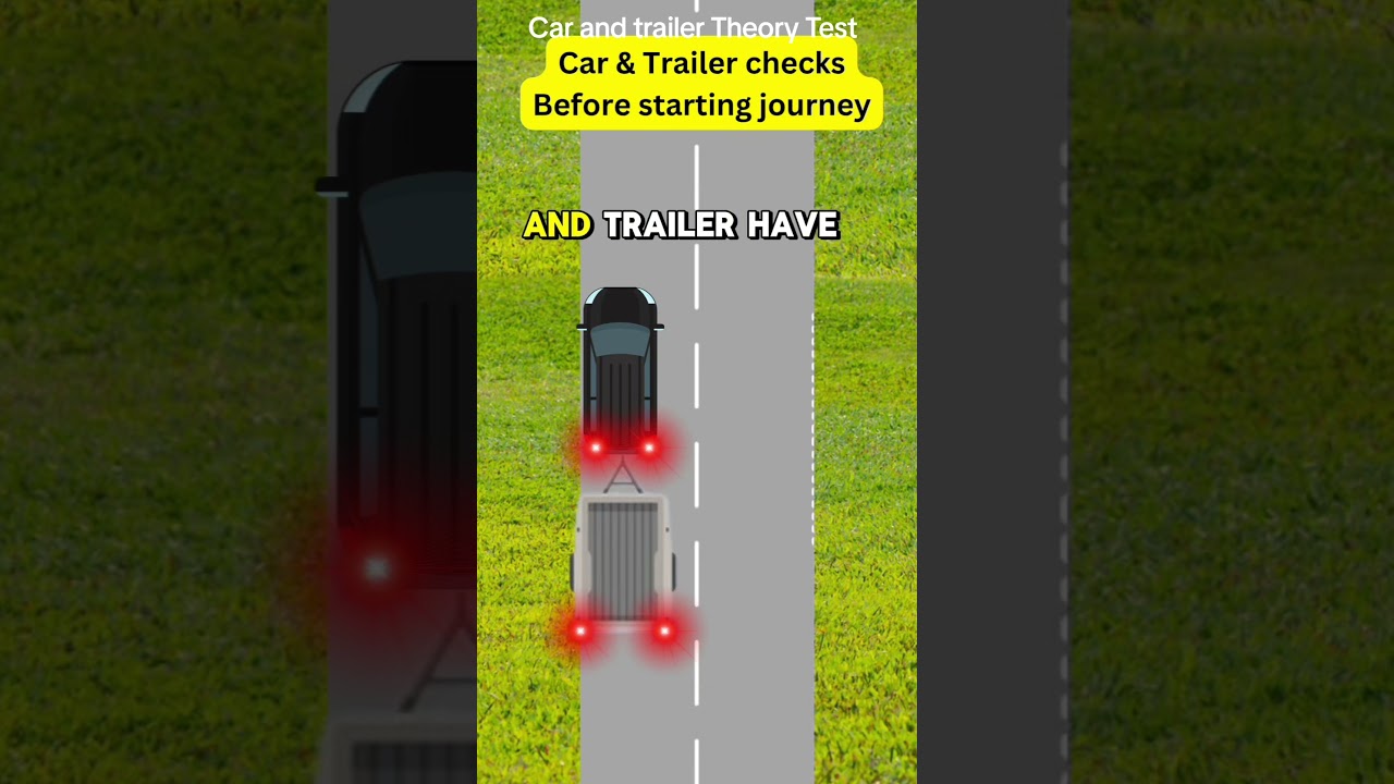 Towing a trailer rules, theory test answers. #towing #carandtrailer #uktheorytest