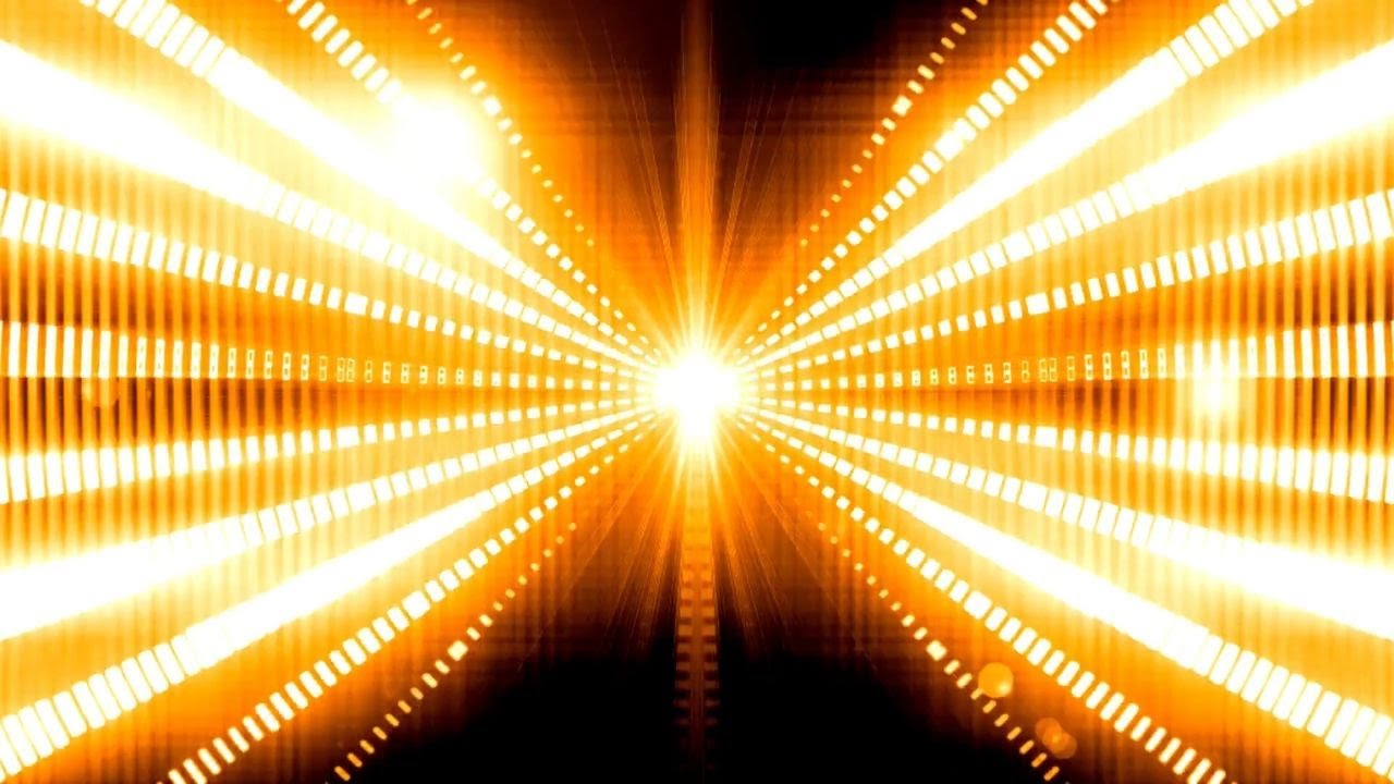 Yellow Disco Lights Bright Neon Strobe Effect of Home Party